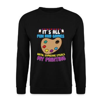 Artiste Peinture Peintre Art Couleur Art Professeur - Sweat-shirt Unisexe - noir - Devant - Alina (178cm) & Michal (187cm)