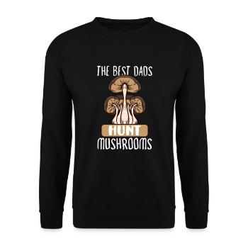 Morilles Cueillette de champignons Champignon fermier - Sweat-shirt Unisexe - noir - Devant - Alina (178cm) & Michal (187cm)
