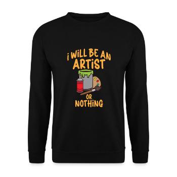 Artiste Peinture Peintre Art Couleur Art Professeur - Sweat-shirt Unisexe - noir - Devant - Alina (178cm) & Michal (187cm)
