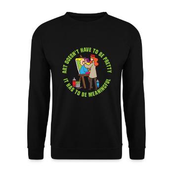 Künstler Malerei Maler Kunstfarbe Kunstlehrer - Unisex Pullover - Schwarz - Vorne - Alina (178cm) & Michal (187cm)