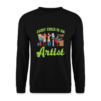 Artiste Peinture Peintre Art Couleur Art Professeur - Sweat-shirt Unisexe - noir - Devant - Alina (178cm) & Michal (187cm)