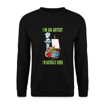 Artiste Peinture Peintre Art Couleur Art Professeur - Sweat-shirt Unisexe - noir - Devant - Alina (178cm) & Michal (187cm)