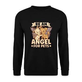 Animal RESCUE ANIMAL RIGHTS RESCUE Animal ADOPTION - Unisex Sweatshirt - black - Front - Alina (178cm) & Michal (187cm)