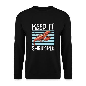 Prawns Seafood Favorite Food - Unisex Sweatshirt - black - Front - Alina (178cm) & Michal (187cm)