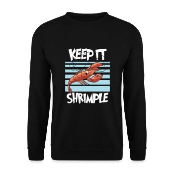 Prawns Seafood Favorite Food - Unisex Sweatshirt - black - Front - Alina (178cm) & Michal (187cm)