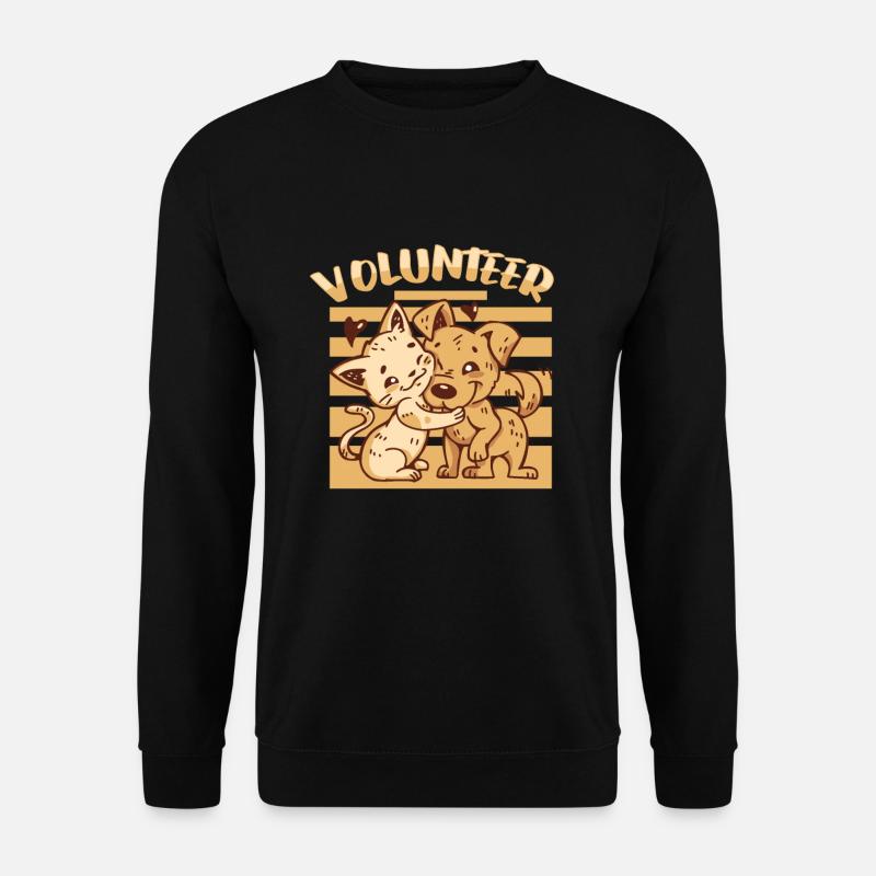 Cat RESCUE ANIMAL RIGHTS RESCUE Cat ADOPTION - Unisex Pullover - Schwarz