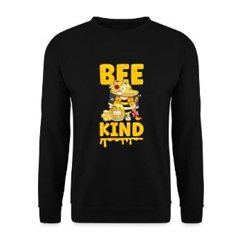 Beekeeper Gnomes Gnome Lover Funny Gnome Honey Bee - Unisex Pullover - Schwarz - Vorne - Alina (178cm) & Michal (187cm)