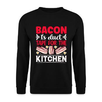 Amateurs de bacon Drôle de bacon Célèbre nourriture Keto - Sweat-shirt Unisexe - noir - Devant - Alina (178cm) & Michal (187cm)
