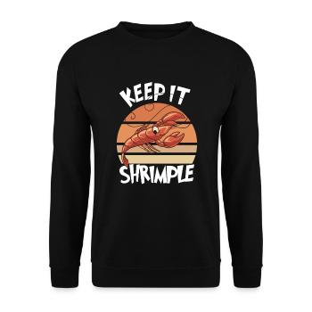 Prawns Seafood Favorite Food - Unisex Sweatshirt - black - Front - Alina (178cm) & Michal (187cm)