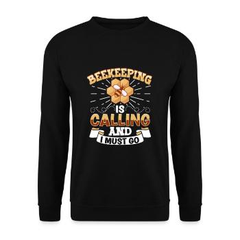 Honey Bee Beekeeping Beekeeper Honeybee Beekeeping - Unisex Pullover - Schwarz - Vorne - Alina (178cm) & Michal (187cm)