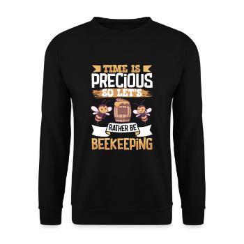 Honey Bee Beekeeping Beekeeper Honeybee Beekeeping - Unisex Pullover - Schwarz - Vorne - Alina (178cm) & Michal (187cm)