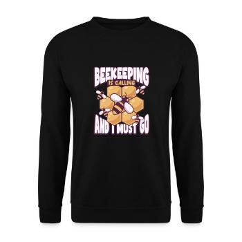 Honey Bee Beekeeping Beekeeper Honeybee Beekeeping - Unisex Pullover - Schwarz - Vorne - Alina (178cm) & Michal (187cm)
