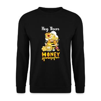 Beekeeper Gnomes Gnome Lover Funny Gnome Honey Bee - Unisex Pullover - Schwarz - Vorne - Alina (178cm) & Michal (187cm)