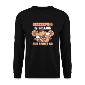 Honey Bee Beekeeping Beekeeper Honeybee Beekeeping - Unisex Pullover - Schwarz - Vorne - Alina (178cm) & Michal (187cm)