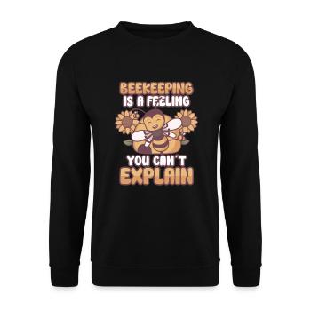 Honey Bee Beekeeping Beekeeper Honeybee Beekeeping - Unisex Pullover - Schwarz - Vorne - Alina (178cm) & Michal (187cm)