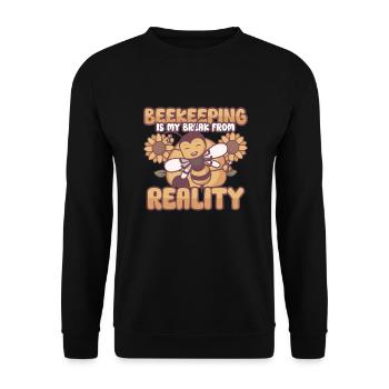 Honey Bee Beekeeping Beekeeper Honeybee Beekeeping - Unisex Pullover - Schwarz - Vorne - Alina (178cm) & Michal (187cm)