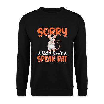 Rat Lover Rat Pet Rodent Mouse Rat Lady - Unisex Pullover - Schwarz - Vorne - Alina (178cm) & Michal (187cm)