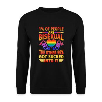 Bisexual Pride Bi Lgbtq Bisexuality Queer - Sweat-shirt Unisexe - noir - Devant - Alina (178cm) & Michal (187cm)