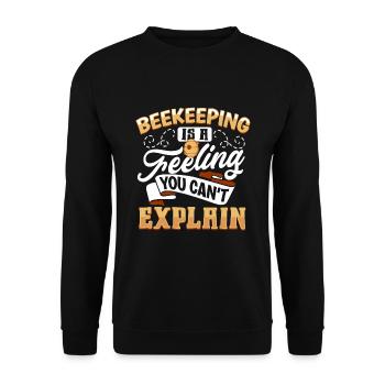 Honey Bee Beekeeping Beekeeper Honeybee Beekeeping - Unisex Pullover - Schwarz - Vorne - Alina (178cm) & Michal (187cm)