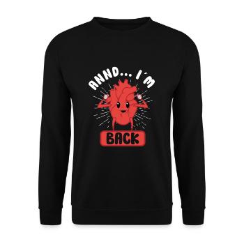 Heart Attack Open Heart Surgery Heart Surgery Gift - Unisex Pullover - Schwarz - Vorne - Alina (178cm) & Michal (187cm)