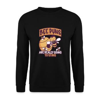 Honey Bee Beekeeping Beekeeper Honeybee Beekeeping - Unisex Pullover - Schwarz - Vorne - Alina (178cm) & Michal (187cm)