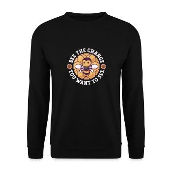 Honey Bee Beekeeping Beekeeper Honeybee Beekeeping - Unisex Pullover - Schwarz - Vorne - Alina (178cm) & Michal (187cm)