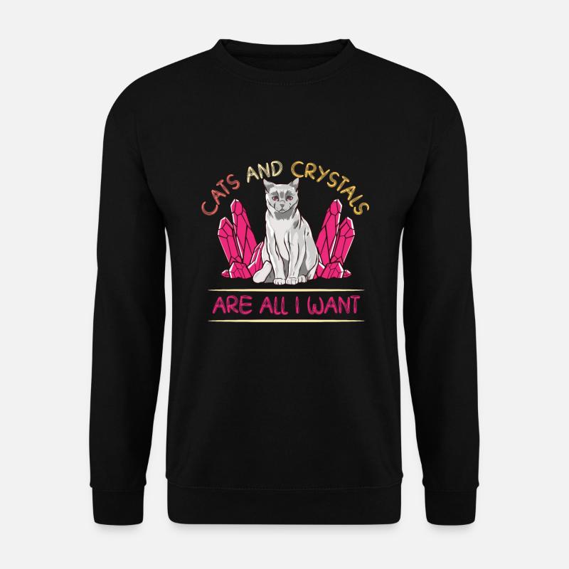 Crystal Healing Crystals and Stones - Unisex Sweatshirt - black