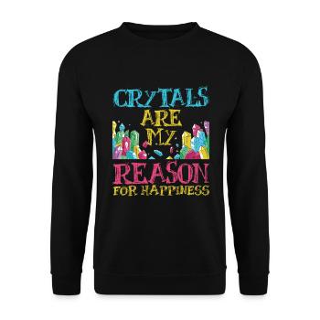 Crystal Healing Crystals and Stones - Unisex Sweatshirt - black - Front - Alina (178cm) & Michal (187cm)