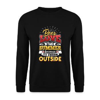 Honey Bee Beekeeping Beekeeper Honeybee Beekeeping - Unisex Pullover - Schwarz - Vorne - Alina (178cm) & Michal (187cm)