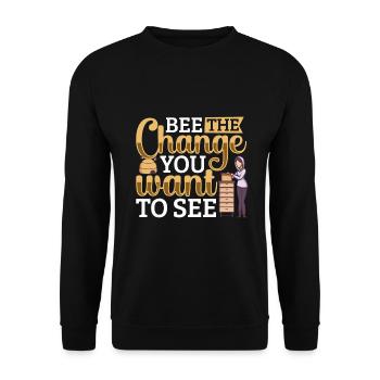 Honey Bee Beekeeping Beekeeper Honeybee Beekeeping - Unisex Pullover - Schwarz - Vorne - Alina (178cm) & Michal (187cm)