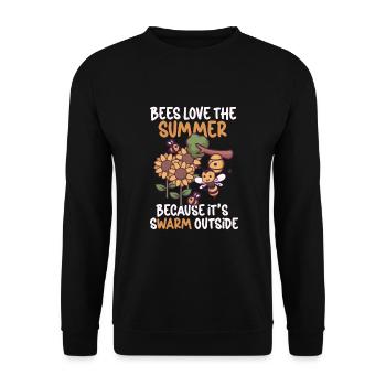 Honey Bee Beekeeping Beekeeper Honeybee Beekeeping - Unisex Sweatshirt - black - Front - Alina (178cm) & Michal (187cm)