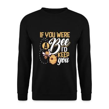 Honey Bee Beekeeping Beekeeper Honeybee Beekeeping - Unisex Sweatshirt - black - Front - Alina (178cm) & Michal (187cm)