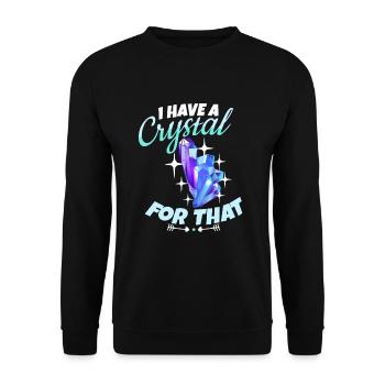 Crystal Healing Crystals and Stones - Unisex Sweatshirt - black - Front - Alina (178cm) & Michal (187cm)