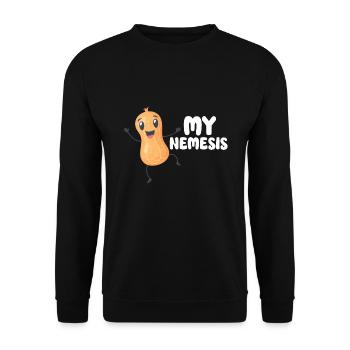 Survivant de l’allergie aux arachides Sensibilisation à l’allergie aux arachides - Sweat-shirt Unisexe - noir - Devant - Alina (178cm) & Michal (187cm)