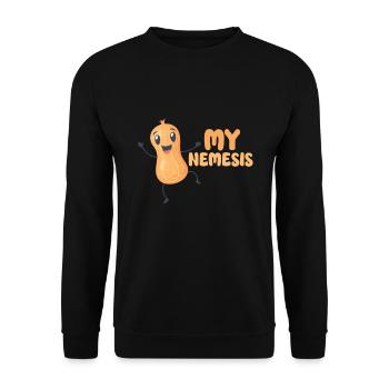 Survivant de l’allergie aux arachides Sensibilisation à l’allergie aux arachides - Sweat-shirt Unisexe - noir - Devant - Alina (178cm) & Michal (187cm)