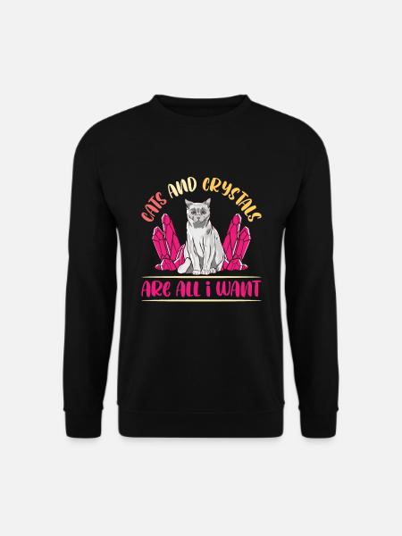 Crystal Healing Crystals and Stones - Unisex Sweatshirt - black