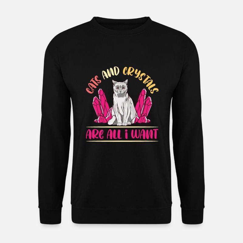 Crystal Healing Crystals and Stones - Unisex Sweatshirt - black