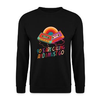 Cassette Type Vintage Cassette Retro Cassette Love - Unisex Sweatshirt - black - Front - Alina (178cm) & Michal (187cm)