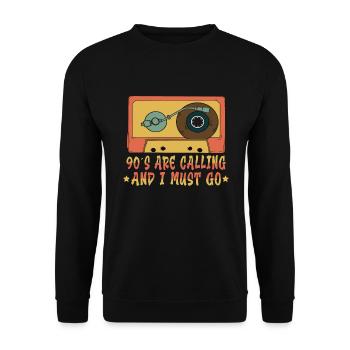 Cassette Type Vintage Cassette Retro Cassette Love - Unisex Sweatshirt - black - Front - Alina (178cm) & Michal (187cm)