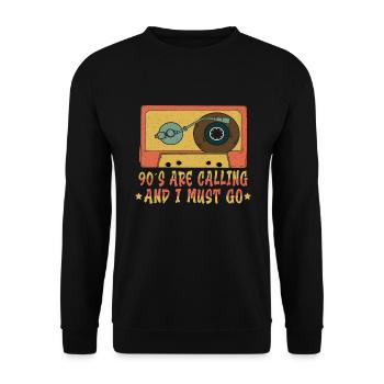 Cassette Type Vintage Cassette Retro Cassette Love - Unisex Sweatshirt - black - Front - Alina (178cm) & Michal (187cm)