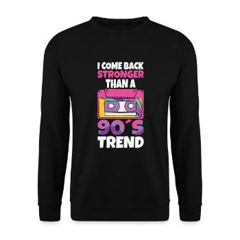 Cassette Type Vintage Cassette Retro Cassette Love - Unisex Sweatshirt - black - Front - Alina (178cm) & Michal (187cm)