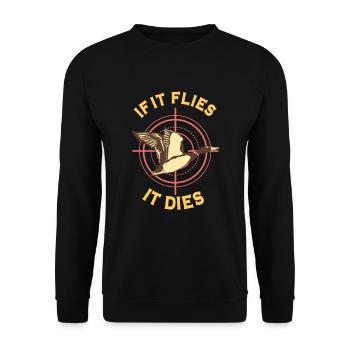 Duck Hunt Duck Hunter Bird Hunting Duck Hunting - Unisex Pullover - Schwarz - Vorne - Alina (178cm) & Michal (187cm)