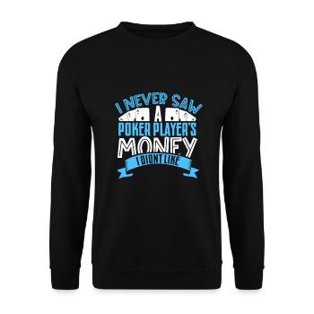 Poker Casino Joueur de poker Jeu de roulette - Sweat-shirt Unisexe - noir - Devant - Alina (178cm) & Michal (187cm)