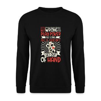 Poker Casino Joueur de poker Jeu de roulette - Sweat-shirt Unisexe - noir - Devant - Alina (178cm) & Michal (187cm)