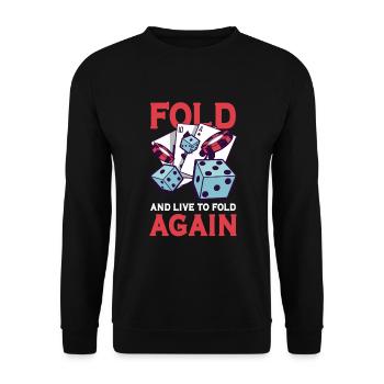 Poker Casino Joueur de Poker Jeu Roulette Cadeau - Sweat-shirt Unisexe - noir - Devant - Alina (178cm) & Michal (187cm)