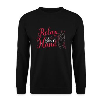 Nail Tech Nail Technician Manicurist Nails Artist - Unisex Pullover - Schwarz - Vorne - Alina (178cm) & Michal (187cm)