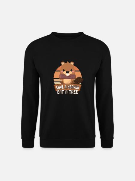 Biber Fan Biber Liebhaber Lustiges Biber Geschenk - Unisex Pullover - Schwarz