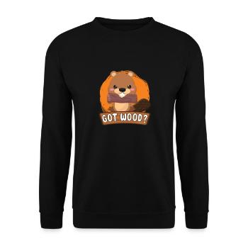 Beaver Fan Beaver Lovers Funny Beaver Gift - Unisex Sweatshirt - black - Front - Alina (178cm) & Michal (187cm)