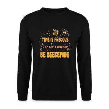 Honey Bee Beekeeping Beekeeper Honeybee Beekeeping - Unisex Pullover - Schwarz - Vorne - Alina (178cm) & Michal (187cm)