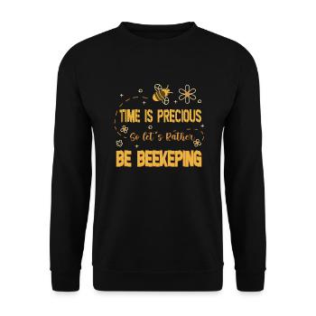 Honey Bee Beekeeping Beekeeper Honeybee Beekeeping - Unisex Pullover - Schwarz - Vorne - Alina (178cm) & Michal (187cm)